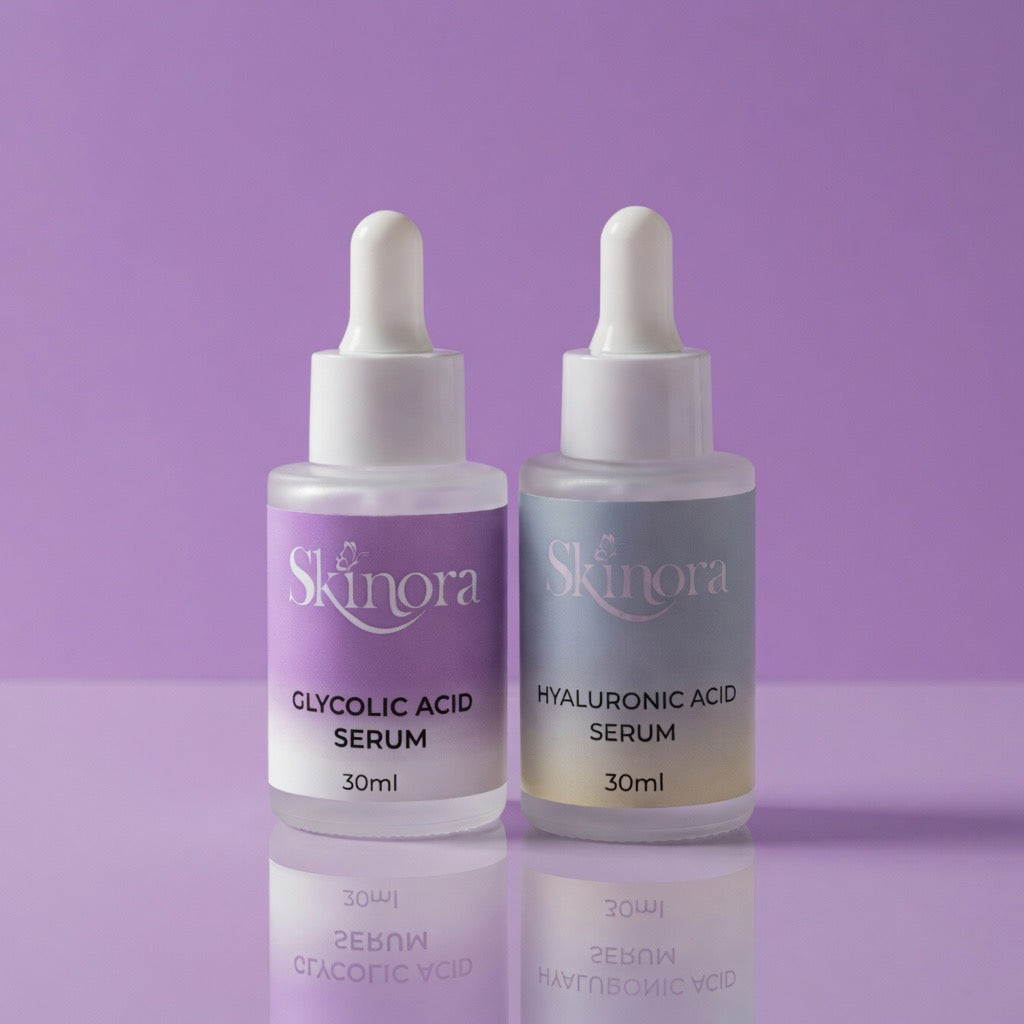 Glycolic and Hyaluronic acid Serums